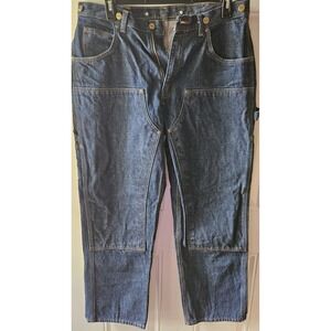 KEY Carpenter Jeans Mens 36x30 Dark Wash Denim Workwear Utility Painter Made...